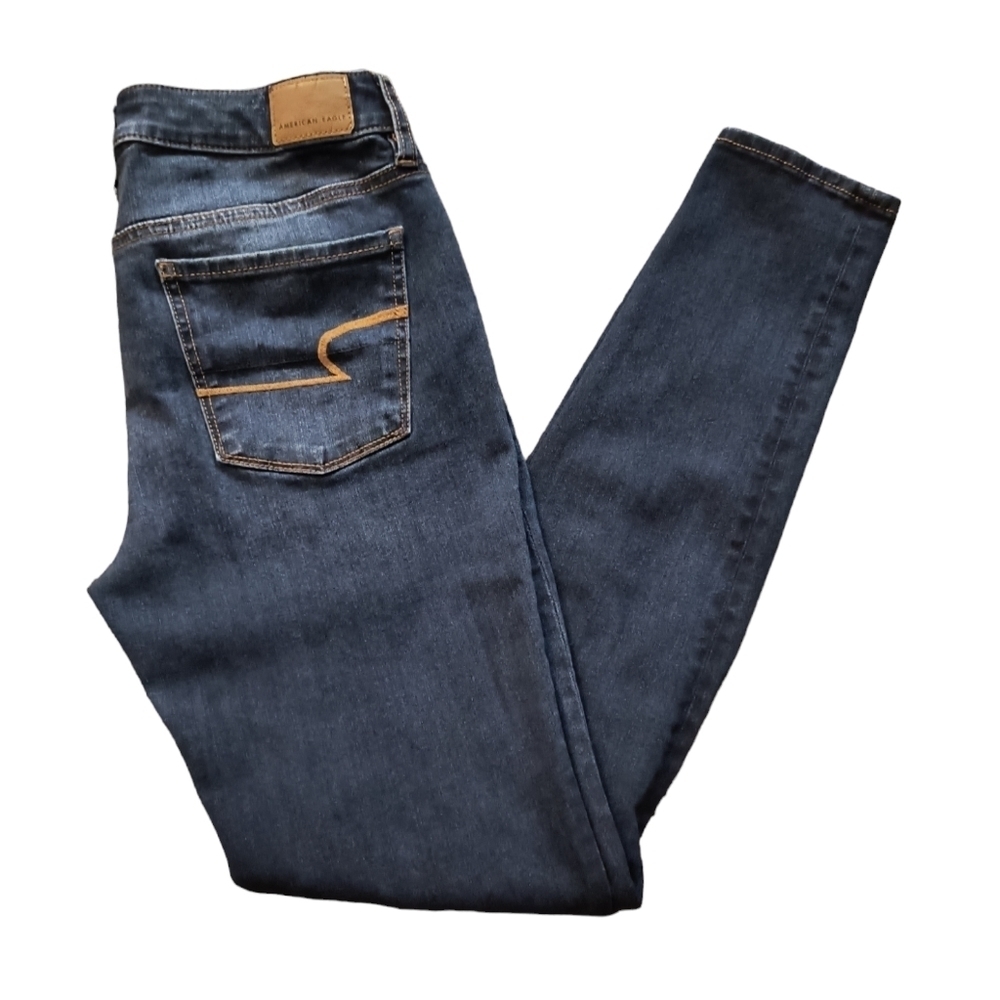 American Eagle 360° Next Level Stretch High Rise Jegging Size 8 Long - Picture 1 of 8